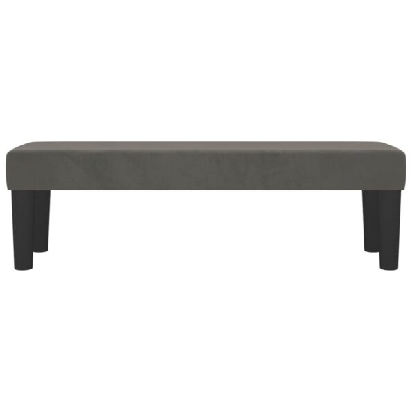 vidaXL Lavička tmavosivá 100x30x30 cm zamat – Obrázok 3