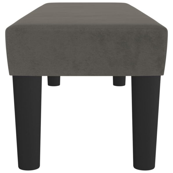vidaXL Lavička tmavosivá 100x30x30 cm zamat – Obrázok 4