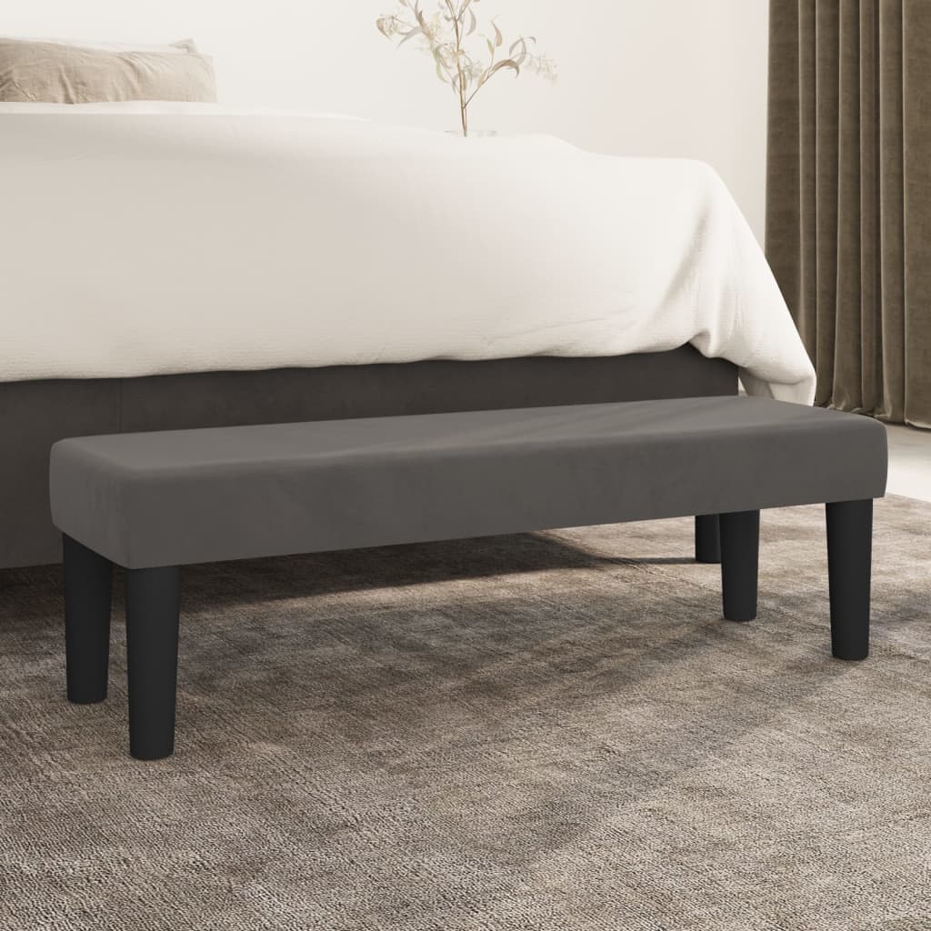VXL8720287155119_m_en_hd_1.jpg vidaXL Lavička tmavosivá 100x30x30 cm zamat – Obrázok 1