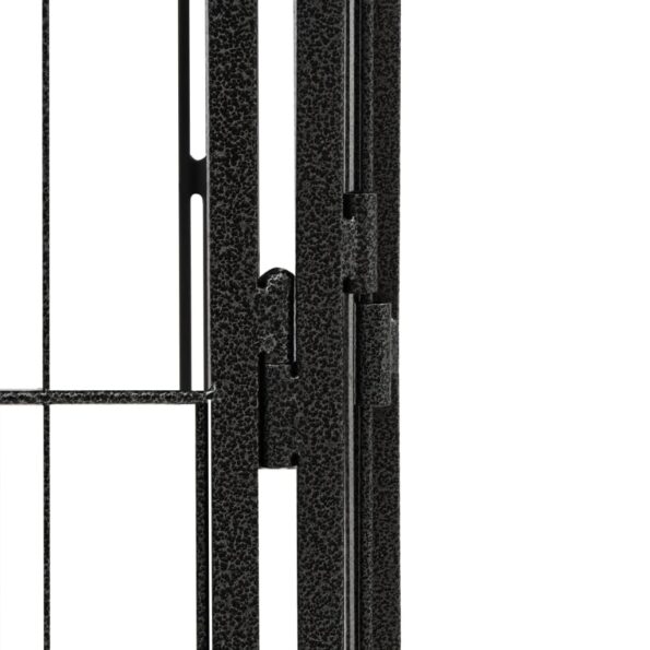 vidaXL Ohrádka pre psov 4 panely čierna 100x50 cm práškovaná oceľ – Obrázok 5