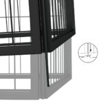vidaXL Ohrádka pre psov 4 panely čierna 100x50 cm práškovaná oceľ – Obrázok 6