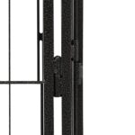 vidaXL Ohrádka pre psov 20 panelov čierna 100x50 cm práškovaná oceľ – Obrázok 5