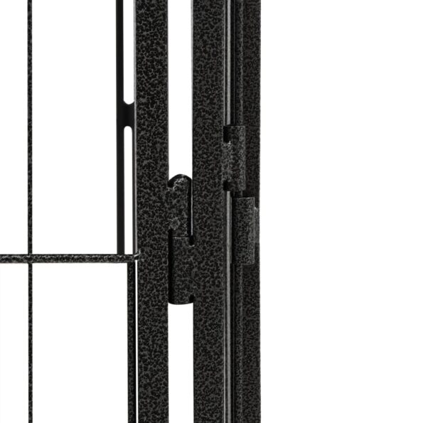 vidaXL Ohrádka pre psov 20 panelov čierna 100x50 cm práškovaná oceľ – Obrázok 5