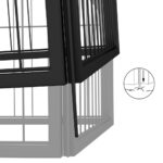 vidaXL Ohrádka pre psov 20 panelov čierna 100x50 cm práškovaná oceľ – Obrázok 6