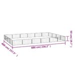 vidaXL Ohrádka pre psov 20 panelov čierna 100x50 cm práškovaná oceľ – Obrázok 7