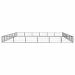 vidaXL Ohrádka pre psov 28 panelov čierna 100x50 cm práškovaná oceľ – Obrázok 4
