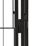 vidaXL Ohrádka pre psov 28 panelov čierna 100x50 cm práškovaná oceľ – Obrázok 5