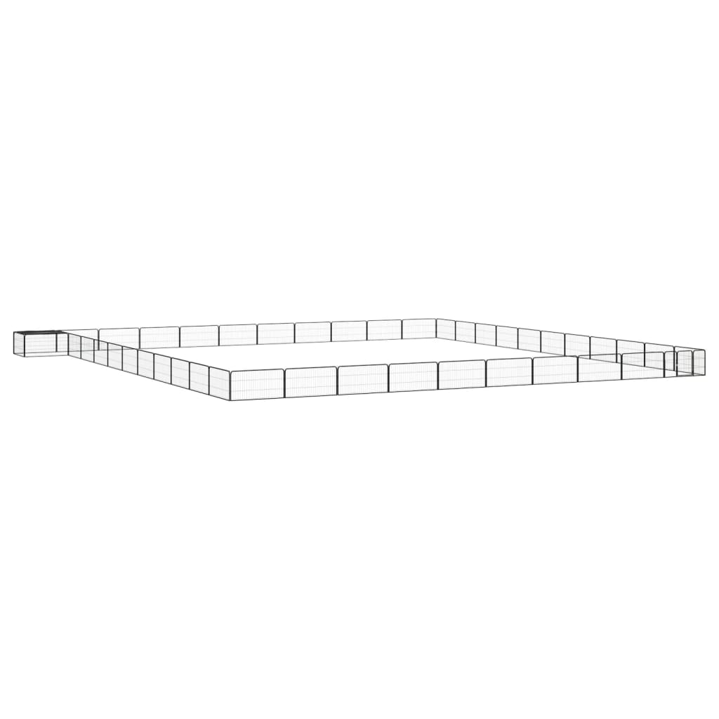 VXL8720287159186_a_en_hd_1.jpg vidaXL Ohrádka pre psov 44 panelov čierna 100x50 cm práškovaná oceľ – Obrázok 1