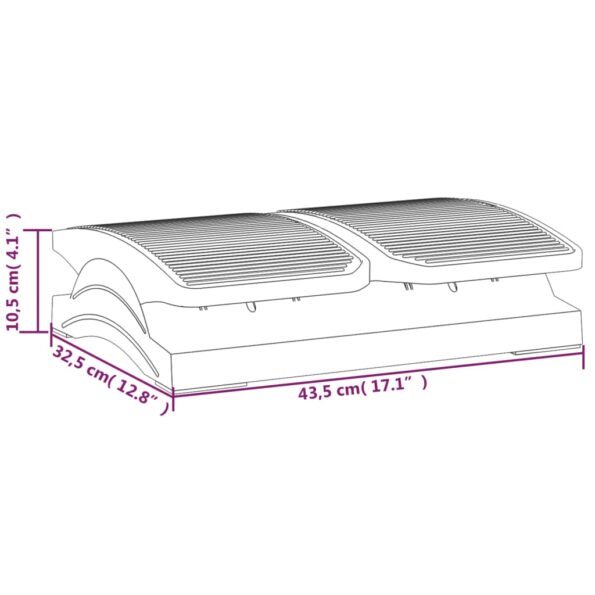 vidaXL Podnožka čierna 43,5x32,5x10,5 cm – Obrázok 7