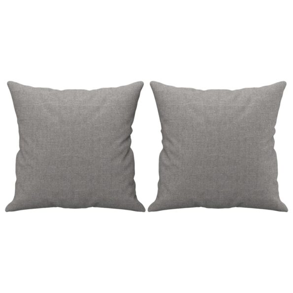 vidaXL Dekoratívne vankúše 2 ks bledosivé 40x40 cm látka – Obrázok 2