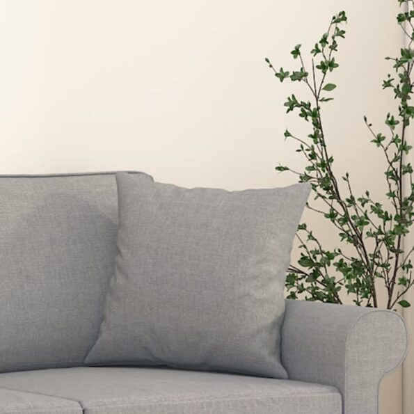 vidaXL Dekoratívne vankúše 2 ks bledosivé 40x40 cm látka – Obrázok 5