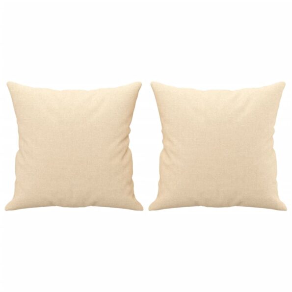 vidaXL Dekoratívne vankúše 2 ks krémové 40x40 cm látka – Obrázok 2
