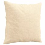 vidaXL Dekoratívne vankúše 2 ks krémové 40x40 cm látka – Obrázok 3