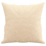 vidaXL Dekoratívne vankúše 2 ks krémové 40x40 cm látka – Obrázok 4