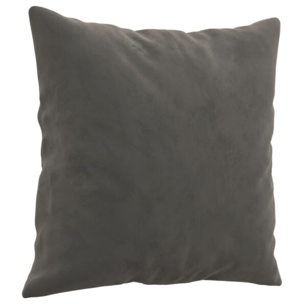 vidaXL Dekoratívne vankúše 2 ks tmavosivé 40x40 cm zamat – Obrázok 3