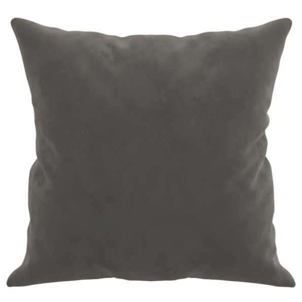 vidaXL Dekoratívne vankúše 2 ks tmavosivé 40x40 cm zamat – Obrázok 4