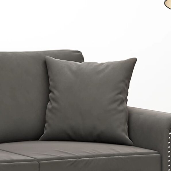 vidaXL Dekoratívne vankúše 2 ks tmavosivé 40x40 cm zamat – Obrázok 5