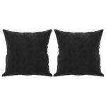 vidaXL Dekoratívne vankúše 2 ks čierne 40x40 cm zamat – Obrázok 2