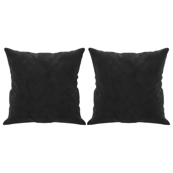 vidaXL Dekoratívne vankúše 2 ks čierne 40x40 cm zamat – Obrázok 2