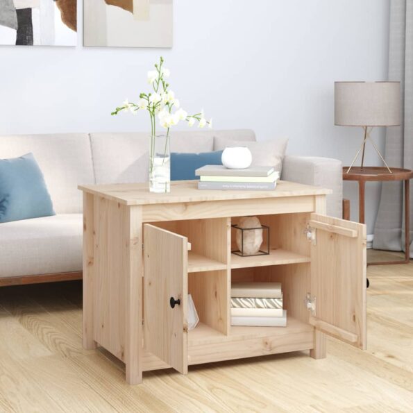 vidaXL Konferenčný stolík 71x49x55 cm borovicový masív – Obrázok 3