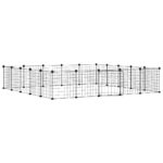 VidaXL 20-panelová klietka pre domáce zvieratá čierna 35x35 cm oceľ – Obrázok 2