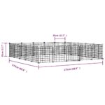 VidaXL 20-panelová klietka pre domáce zvieratá čierna 35x35 cm oceľ – Obrázok 4