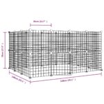 VidaXL 28-panelová klietka pre domáce zvieratá čierna 35x35 cm oceľ – Obrázok 4