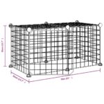 VidaXL 8-panelová klietka pre domáce zvieratá čierna 35x35 cm oceľ – Obrázok 4
