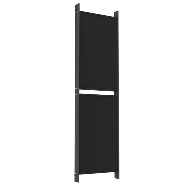 vidaXL 6-panelový paraván čierna 300x180 cm látka – Obrázok 6