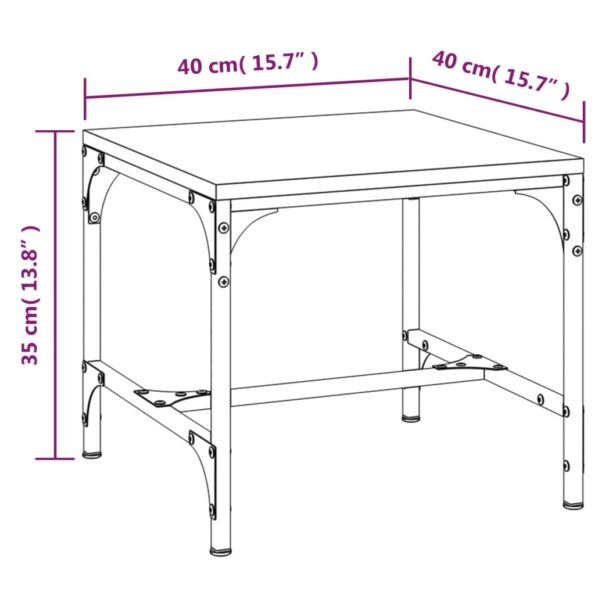 vidaXL Bočné stolíky 2 ks čierne 40x40x35 cm spracované drevo – Obrázok 9