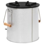 vidaXL Kempingový varič na drevo strieborný 45x25x26 cm oceľ – Obrázok 6