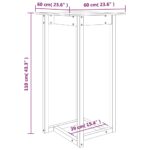 vidaXL Barový stolík 60x60x110 cm masívne borovicové drevo – Obrázok 7
