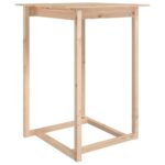 vidaXL Barový stolík 80x80x110 cm borovicový masív – Obrázok 2