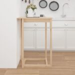 vidaXL Barový stolík 80x80x110 cm borovicový masív – Obrázok 4