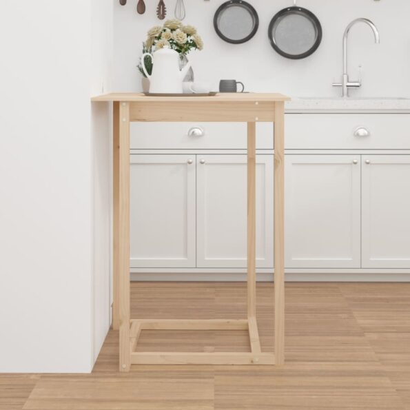 vidaXL Barový stolík 80x80x110 cm borovicový masív – Obrázok 4