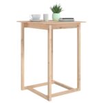 vidaXL Barový stolík 80x80x110 cm borovicový masív – Obrázok 5