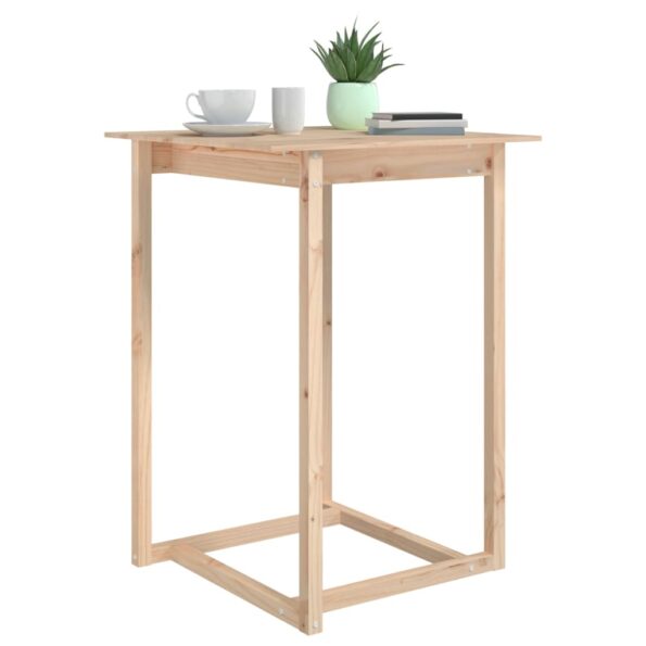 vidaXL Barový stolík 80x80x110 cm borovicový masív – Obrázok 5