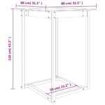 vidaXL Barový stolík 80x80x110 cm borovicový masív – Obrázok 7