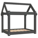 vidaXL Posteľ pre psa sivá 71x55x70 cm borovicový masív – Obrázok 2