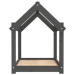 vidaXL Posteľ pre psa sivá 71x55x70 cm borovicový masív – Obrázok 6