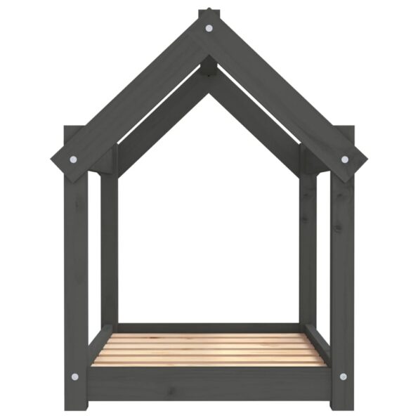 vidaXL Posteľ pre psa sivá 71x55x70 cm borovicový masív – Obrázok 6