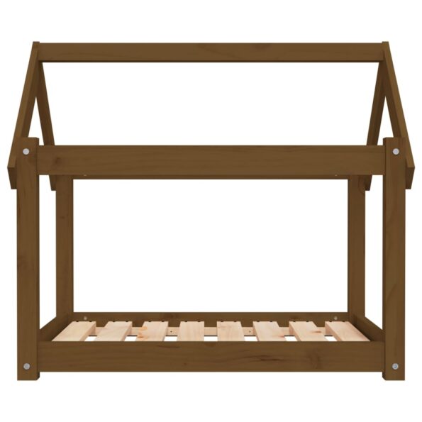 vidaXL Posteľ pre psa medová 81x60x70 cm borovicový masív – Obrázok 5