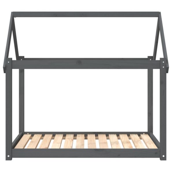 vidaXL Posteľ pre psa sivá 111x80x100 cm borovicový masív – Obrázok 5