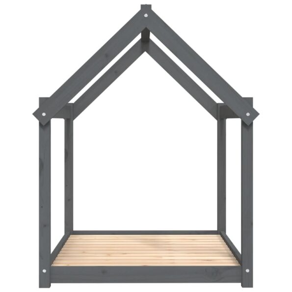 vidaXL Posteľ pre psa sivá 111x80x100 cm borovicový masív – Obrázok 6