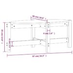vidaXL Konferenčný stolík 87x48x35 cm borovicový masív – Obrázok 8