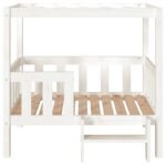 vidaXL Posteľ pre psa biela 95,5x73,5x90 cm borovicový masív – Obrázok 5