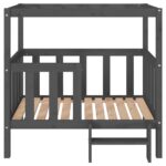 vidaXL Posteľ pre psa sivá 105,5x83,5x100 cm borovicový masív – Obrázok 5