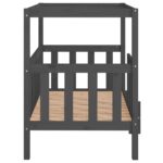 vidaXL Posteľ pre psa sivá 105,5x83,5x100 cm borovicový masív – Obrázok 6