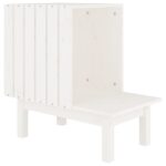 vidaXL Mačací domček biely 60x36x60 cm borovicový masív – Obrázok 2