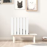 vidaXL Mačací domček biely 60x36x60 cm borovicový masív – Obrázok 3